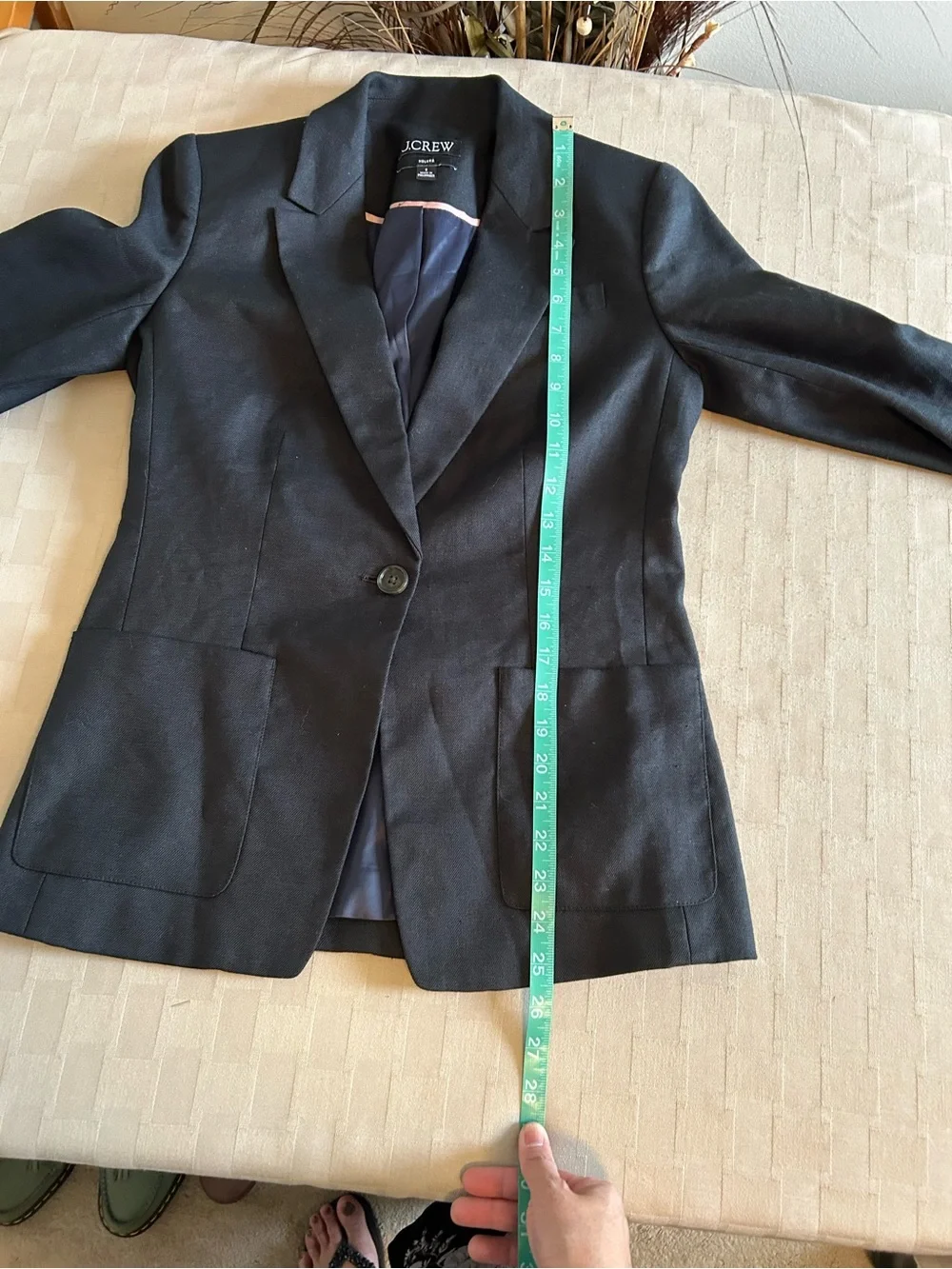 J. Crew Helena Blazer in Stretch Linen Blend